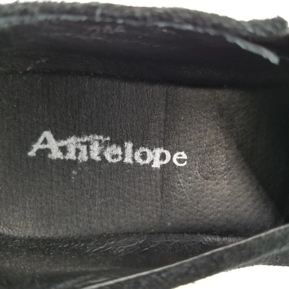 Antelope Women Black Suede Slip On‎ Low Bootie 36 US 5.5